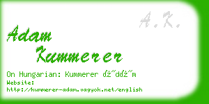 adam kummerer business card